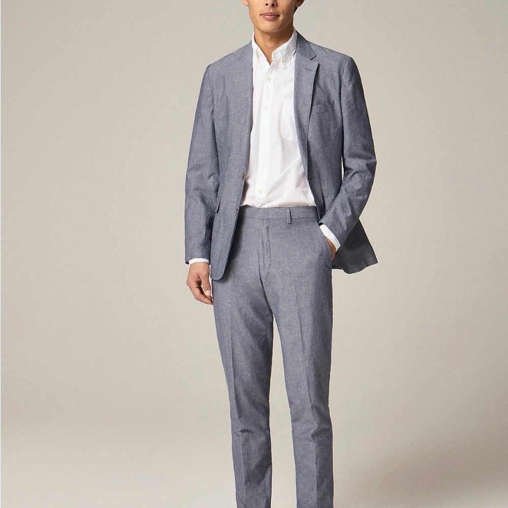 J. Crew Ludlow blue/gray spring suit